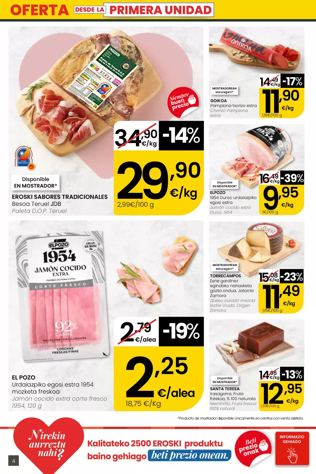 Offres Eroski Supermarché Espagne de 30 avril à 13 mai 2026 offres Nirekin aurreztu nahi ? EROSKI CITY - Eroski - Espagne - 30 avril 2026 – 13 mai 2026 - Page 4