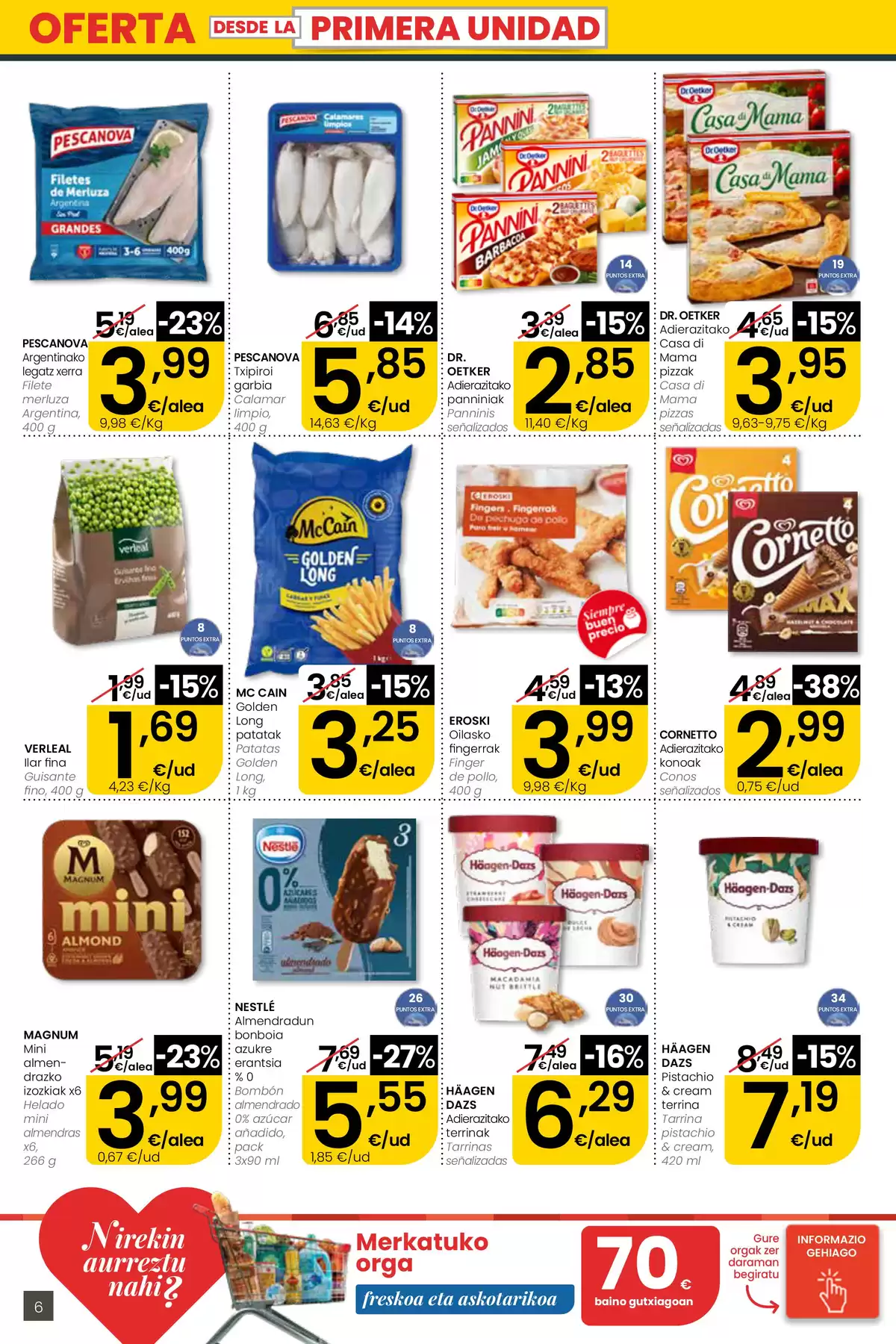 Offres Eroski Supermarché Espagne de 30 avril à 13 mai 2026 offres Nirekin aurreztu nahi ? EROSKI CITY - Eroski - Espagne - 30 avril 2026 – 13 mai 2026 - Page 6