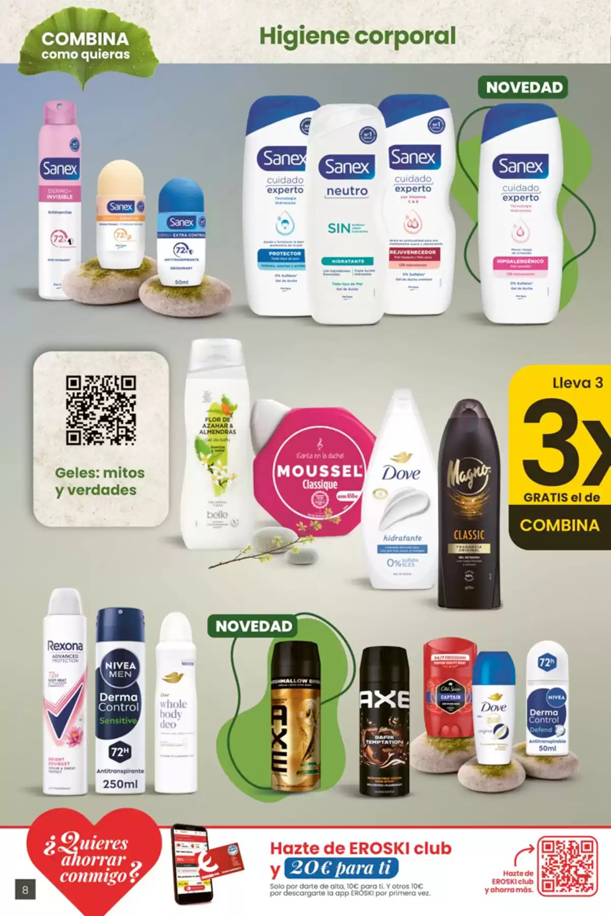 Offres Eroski Hypermarchés Espagne de 30 avril à 13 mai 2026 Offres 3x2 Dans TOUTE la parfumerie et parapharmacie - Eroski - Espagne - 30 avril 2026 – 13 mai 2026 - Page 8
