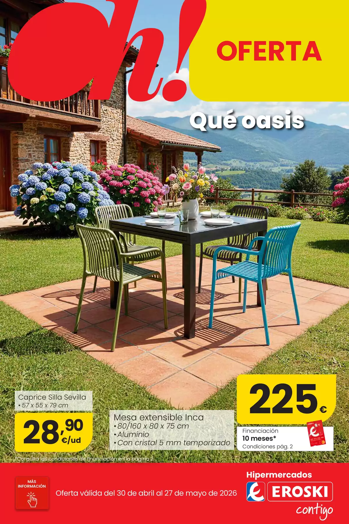 Offres Eroski Hypermarchés Espagne de 30 avril à 27 mai 2026 offres Oh ! Quelle oasis - Page 1