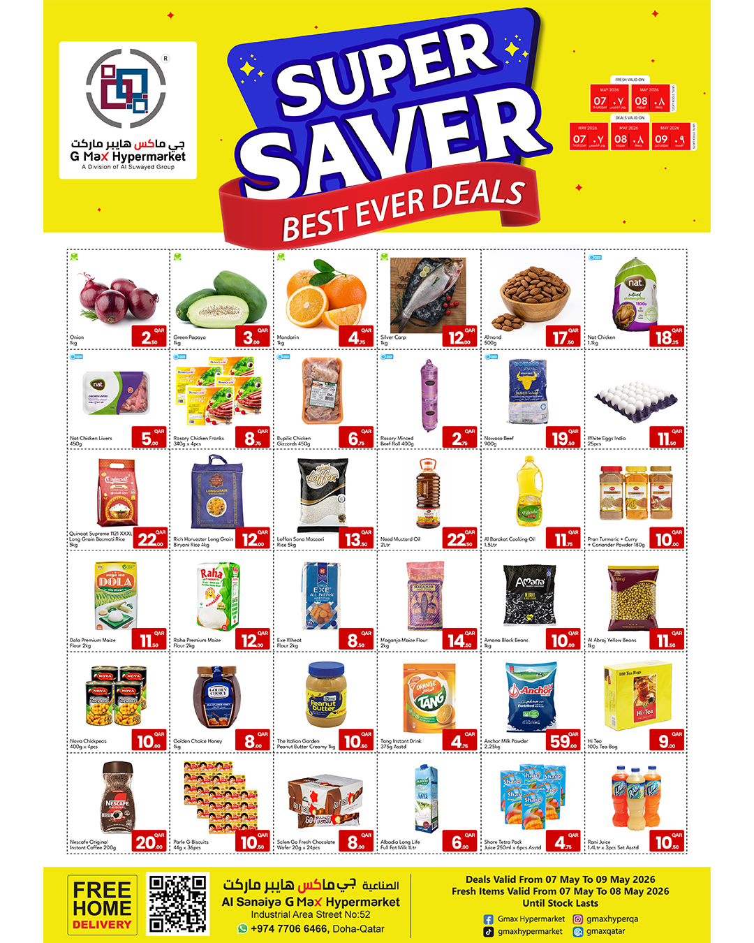 Gmax Hypermarket Hypermarkets Qatar offers from 7 to 9 May 2026 Super Saver - Page 1