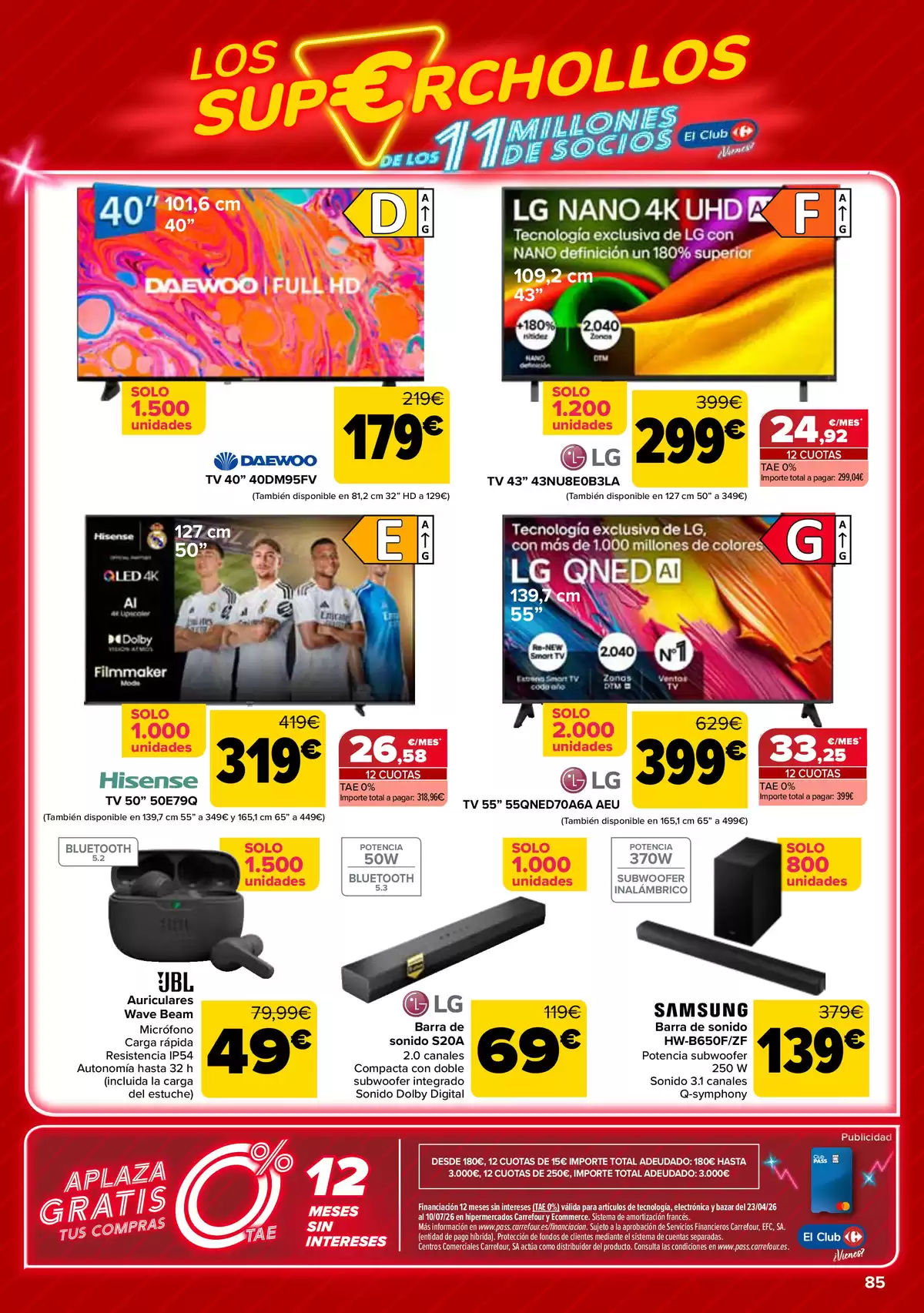 Offres Carrefour Espagne de 12 à 25 mai 2026 50% RETOUR + 2ème. AL -50% - Carrefour - Espagne - 12 mai 2026 – 25 mai 2026 - Page 85