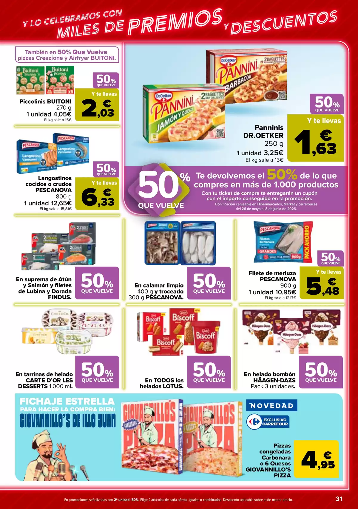 Offres Carrefour Espagne de 12 à 25 mai 2026 50% RETOUR + 2ème. AL -50% - Carrefour - Espagne - 12 mai 2026 – 25 mai 2026 - Page 31