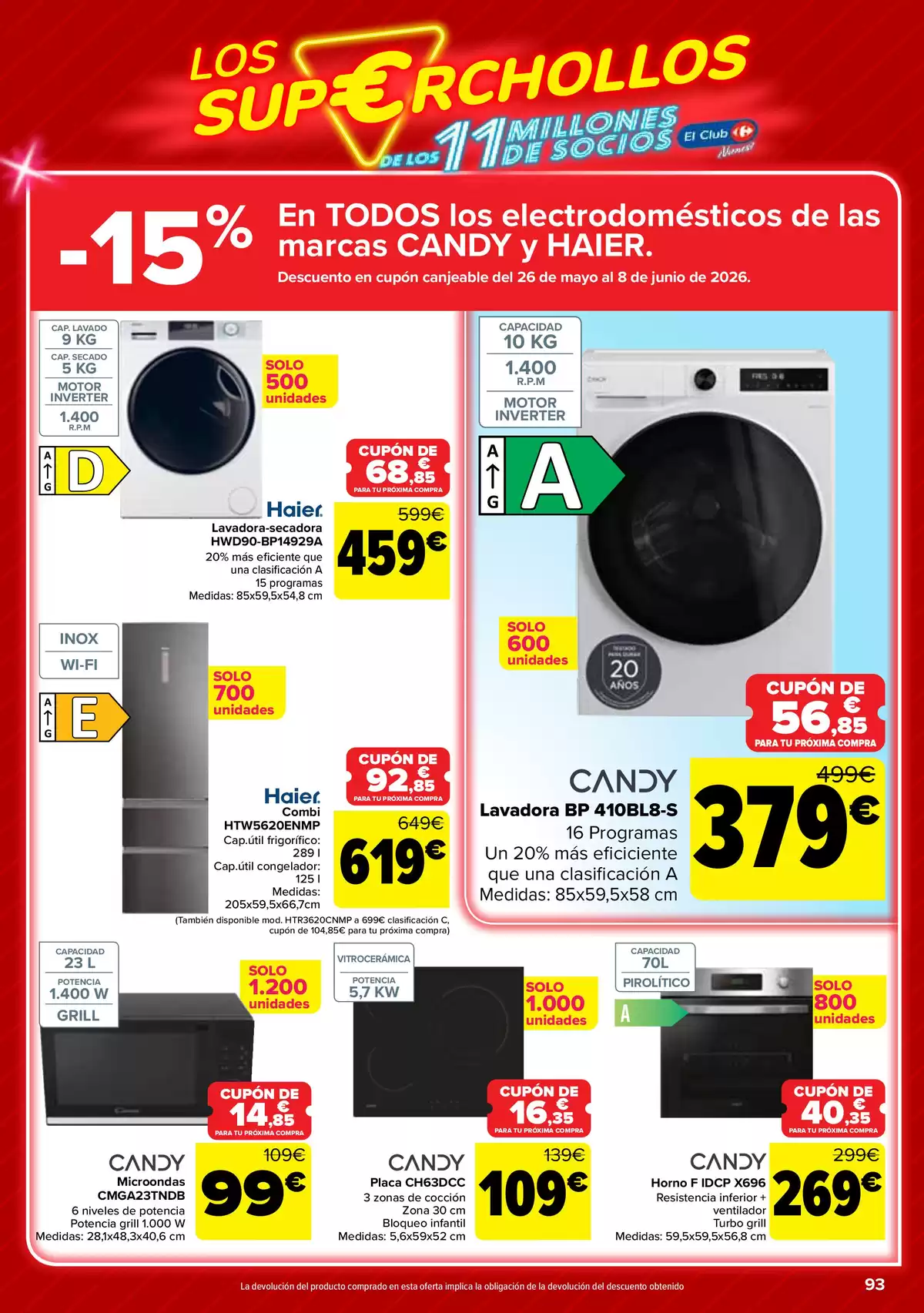 Offres Carrefour Espagne de 12 à 25 mai 2026 50% RETOUR + 2ème. AL -50% - Carrefour - Espagne - 12 mai 2026 – 25 mai 2026 - Page 93