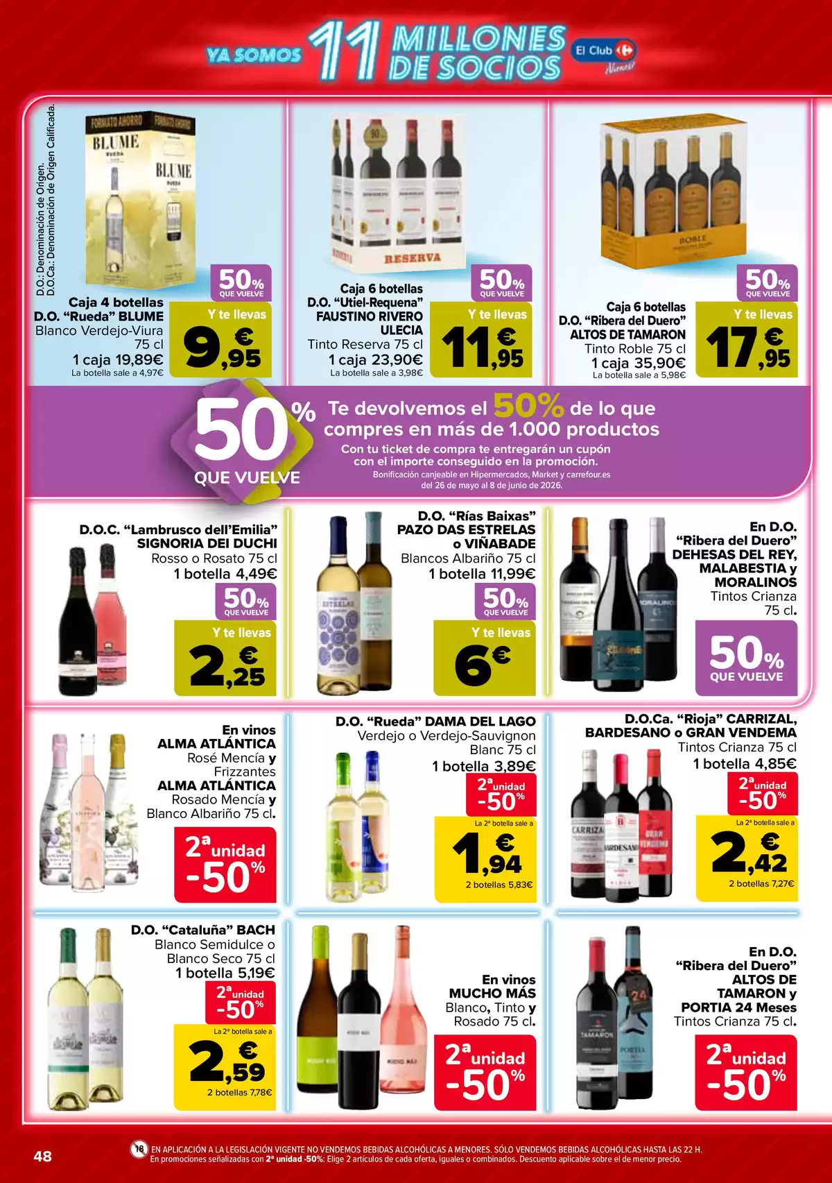 Offres Carrefour Espagne de 12 à 25 mai 2026 50% RETOUR + 2ème. AL -50% - Carrefour - Espagne - 12 mai 2026 – 25 mai 2026 - Page 48