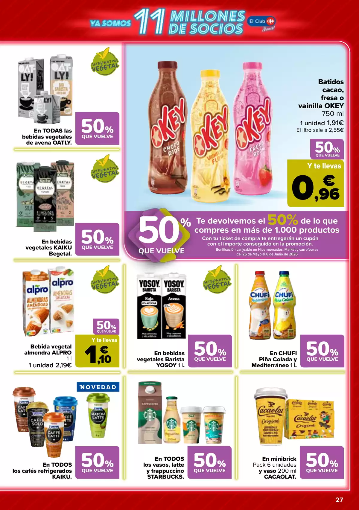 Offres Carrefour Espagne de 12 à 25 mai 2026 50% RETOUR + 2ème. AL -50% - Carrefour - Espagne - 12 mai 2026 – 25 mai 2026 - Page 27