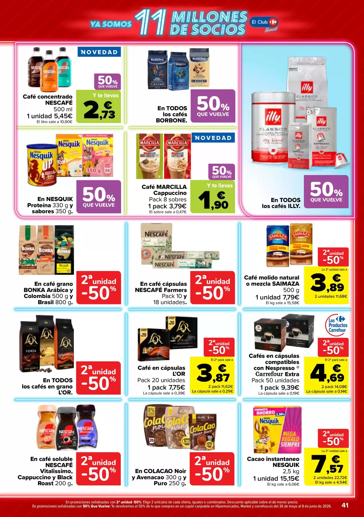 Offres Carrefour Espagne de 12 à 25 mai 2026 50% RETOUR + 2ème. AL -50% - Carrefour - Espagne - 12 mai 2026 – 25 mai 2026 - Page 41