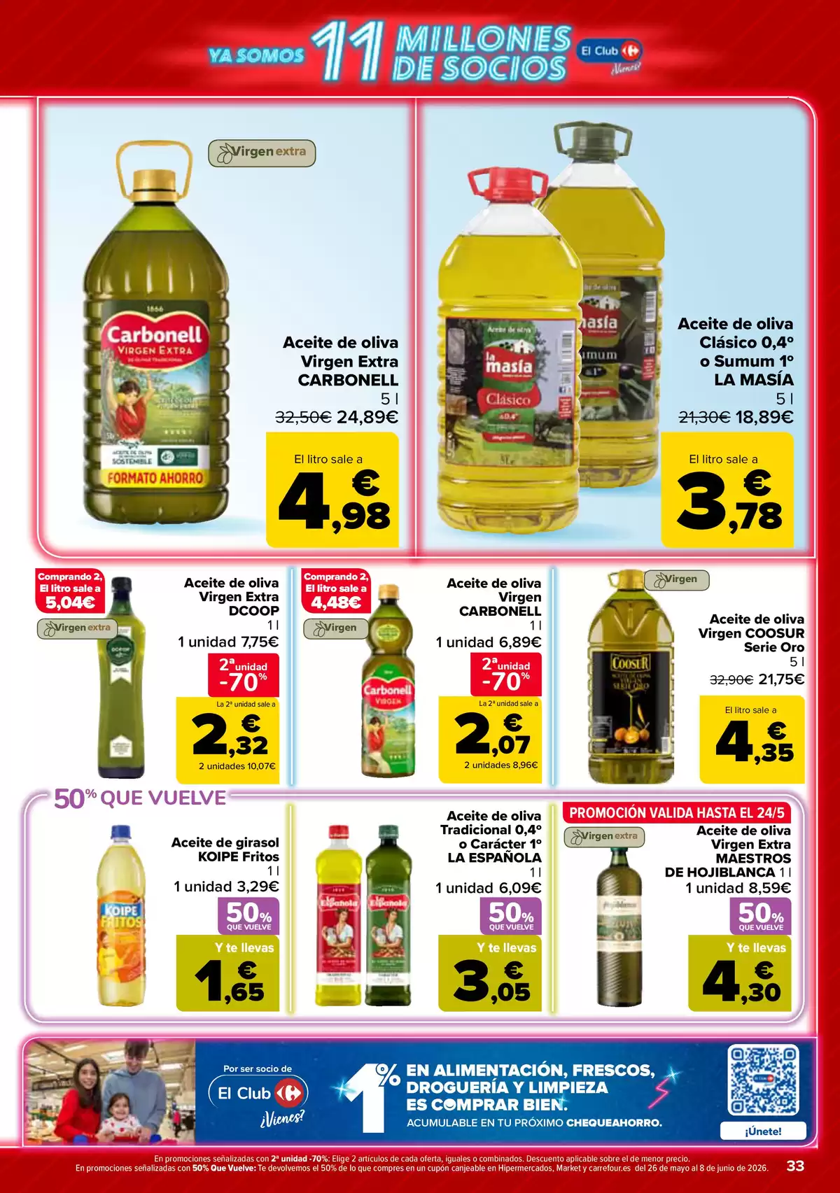 Offres Carrefour Espagne de 12 à 25 mai 2026 50% RETOUR + 2ème. AL -50% - Carrefour - Espagne - 12 mai 2026 – 25 mai 2026 - Page 33