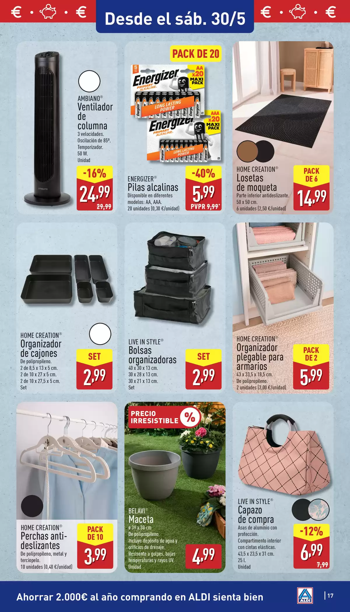Offres ALDI Espagne de 25 à 31 mai 2026 Comme il coûte peu d'acheter bien ! - ALDI - Espagne - 25 mai 2026 – 31 mai 2026 - Page 17