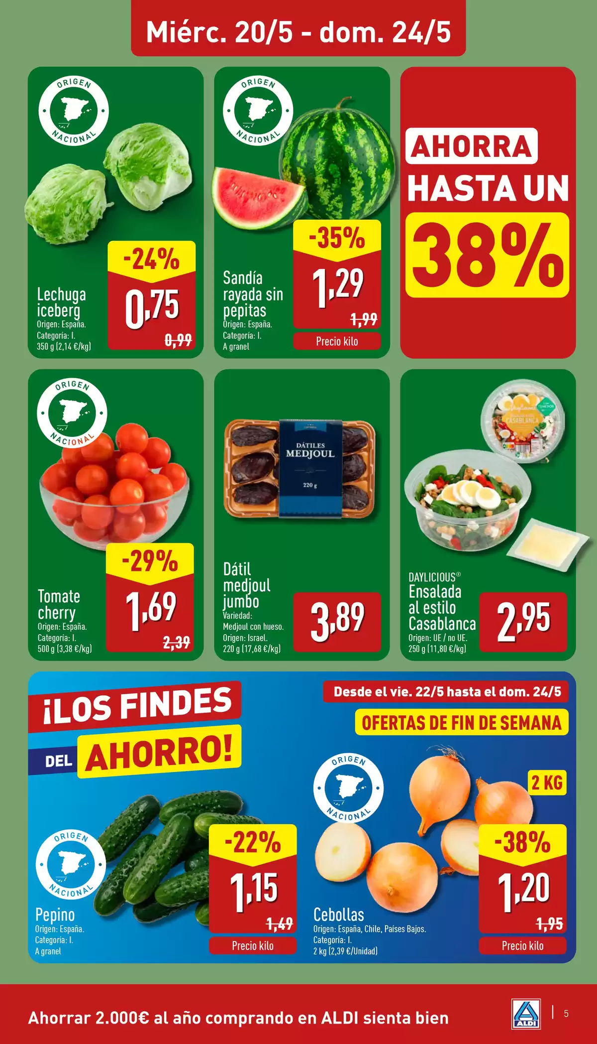 Offres ALDI Espagne de 20 à 24 mai 2026 Quel peu que Costa Acheter bé - ALDI - Espagne - 20 mai 2026 – 24 mai 2026 - Page 5