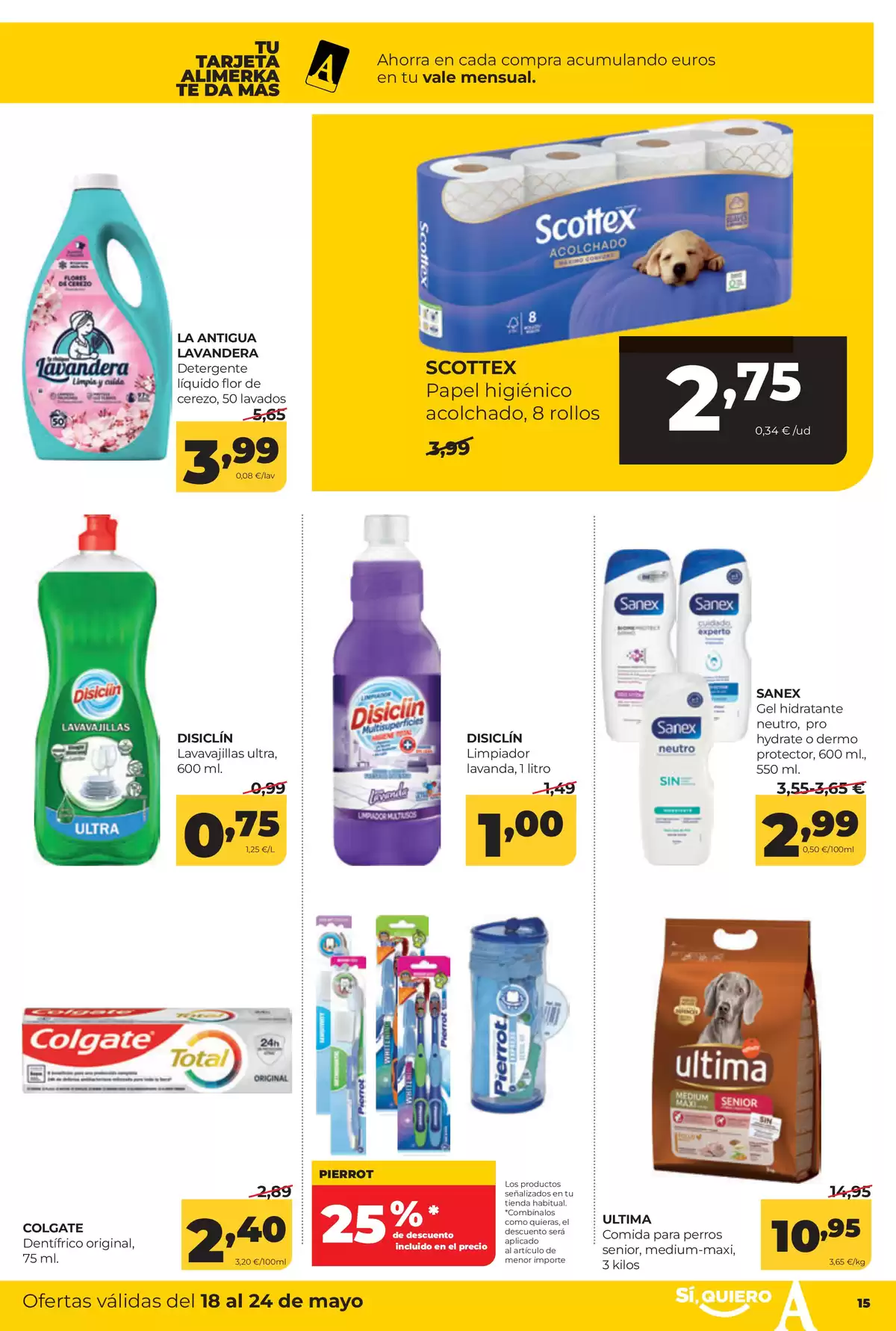 Offres ‎Supermarchés Alimerka‎ Espagne de 18 à 24 mai 2026 Catalogue d'offres mensuelles - ‎Supermarchés Alimerka‎ - Espagne - 18 mai 2026 – 24 mai 2026 - Page 15