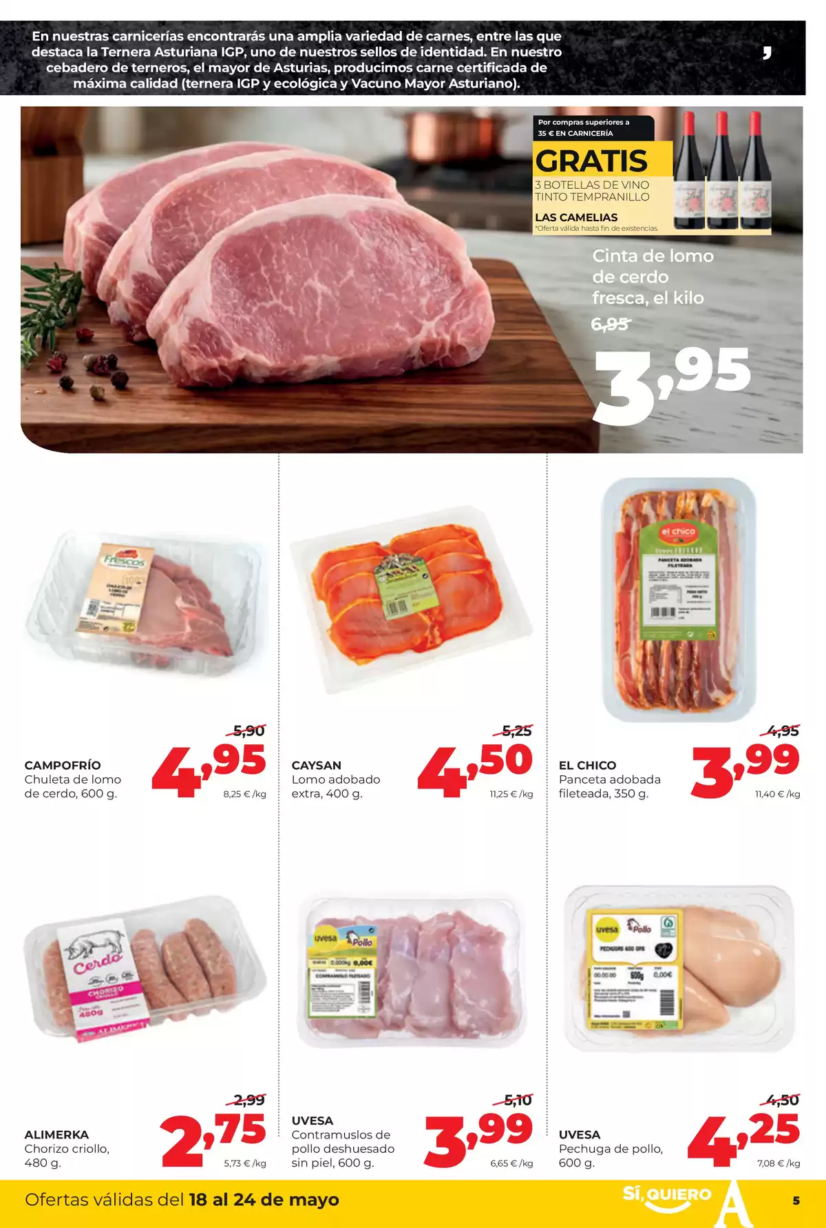 Offres ‎Supermarchés Alimerka‎ Espagne de 18 à 24 mai 2026 Catalogue d'offres mensuelles - ‎Supermarchés Alimerka‎ - Espagne - 18 mai 2026 – 24 mai 2026 - Page 5