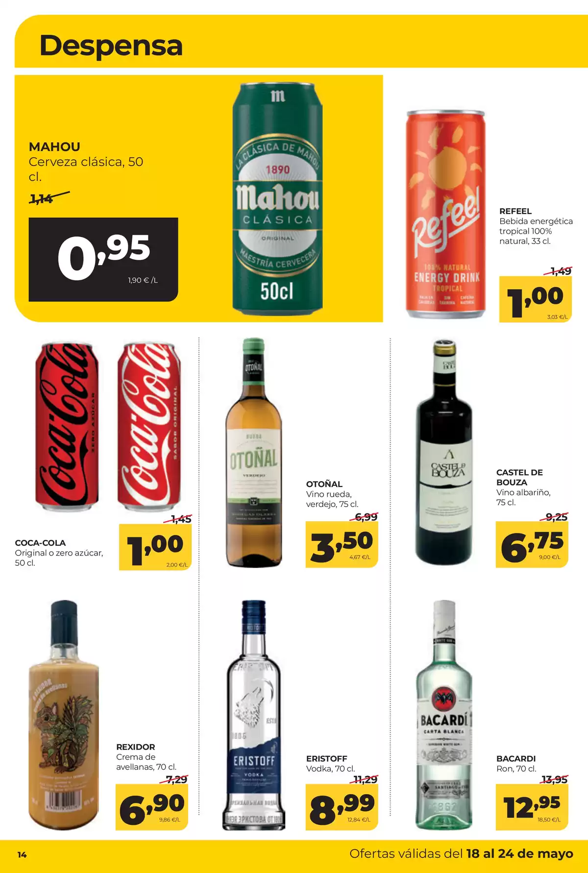 Offres ‎Supermarchés Alimerka‎ Espagne de 18 à 24 mai 2026 Catalogue d'offres mensuelles - ‎Supermarchés Alimerka‎ - Espagne - 18 mai 2026 – 24 mai 2026 - Page 14