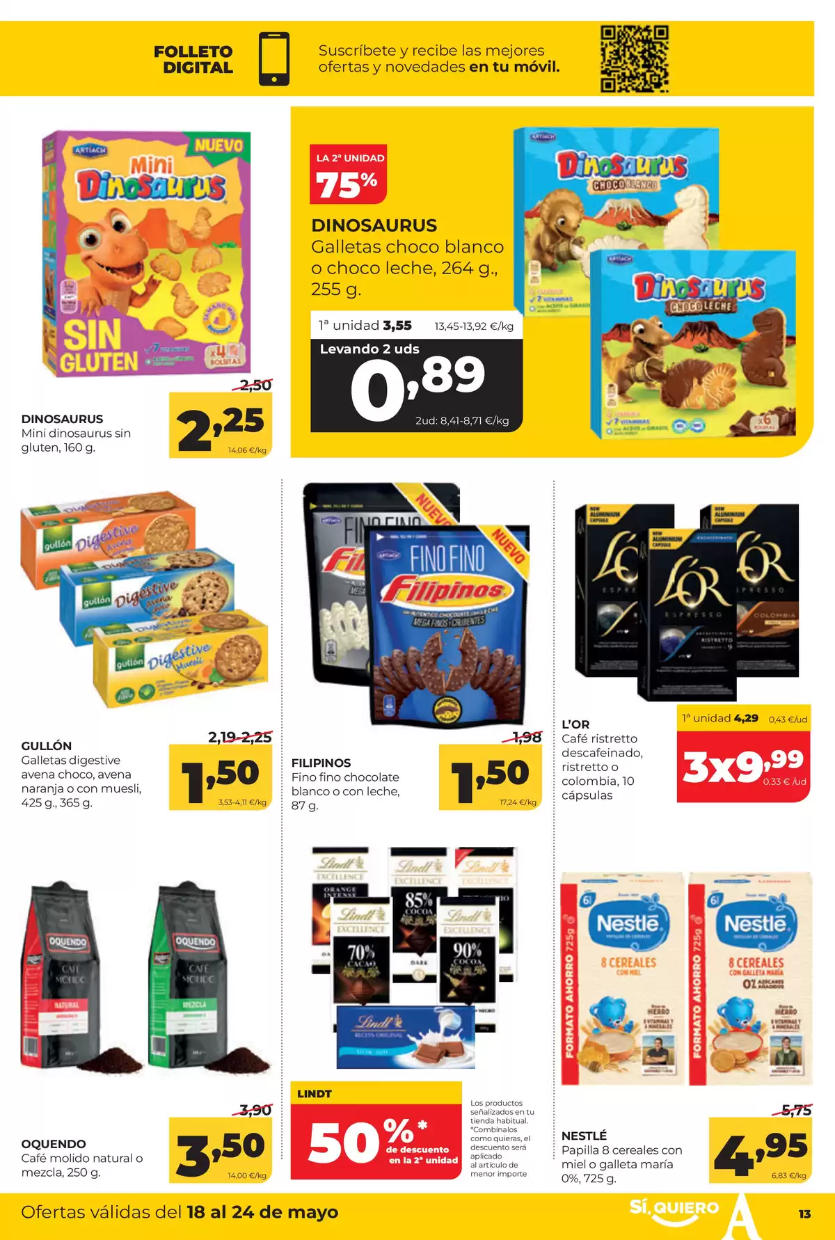 Offres ‎Supermarchés Alimerka‎ Espagne de 18 à 24 mai 2026 Catalogue d'offres mensuelles - ‎Supermarchés Alimerka‎ - Espagne - 18 mai 2026 – 24 mai 2026 - Page 13