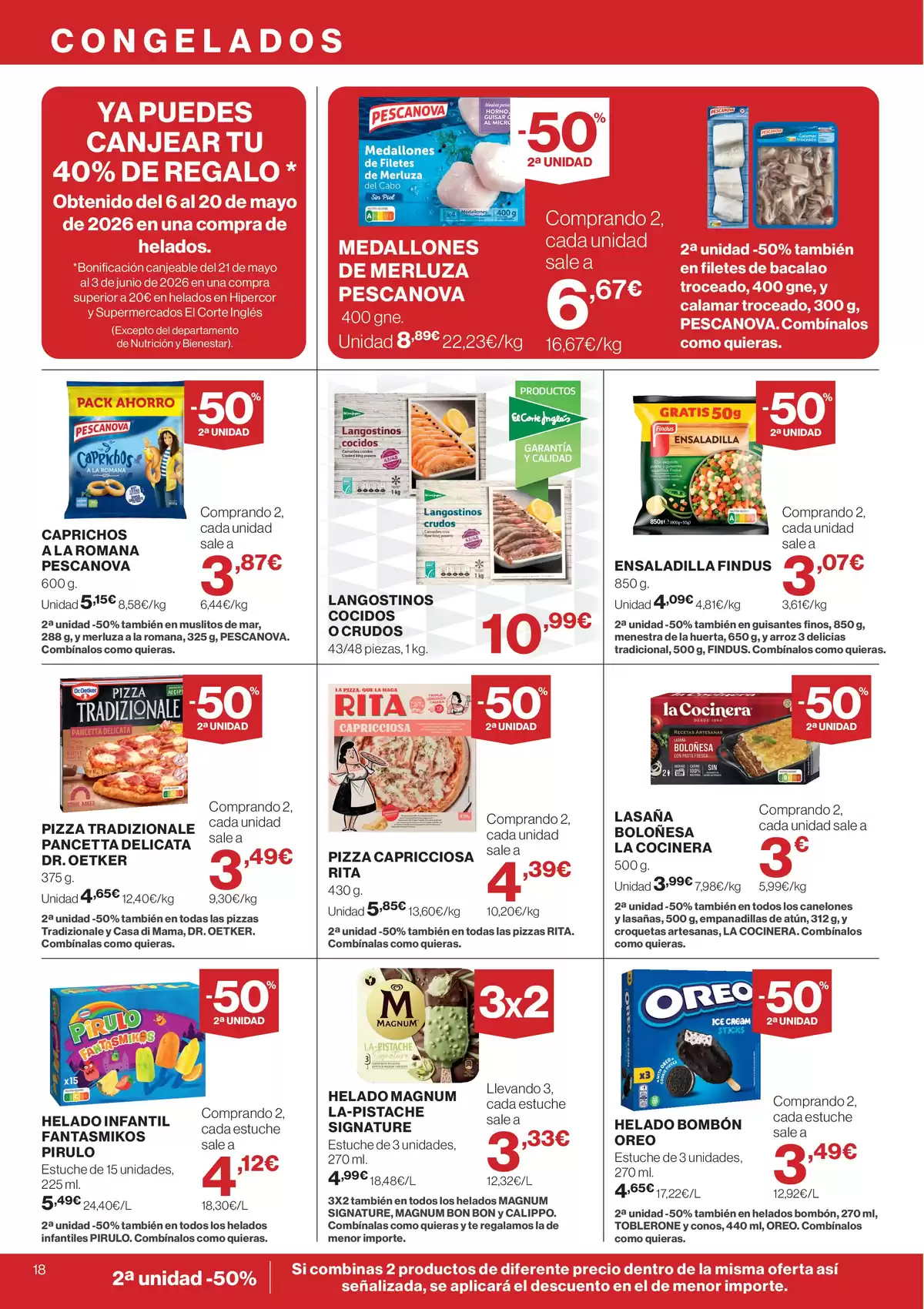 Ofertas de Hipercor España de 21 mayo a 3 junio 2026 -50% 2ª Unidad En Miles De Productos - Hipercor - España - 21 mayo 2026 – 3 junio 2026 - Página 18