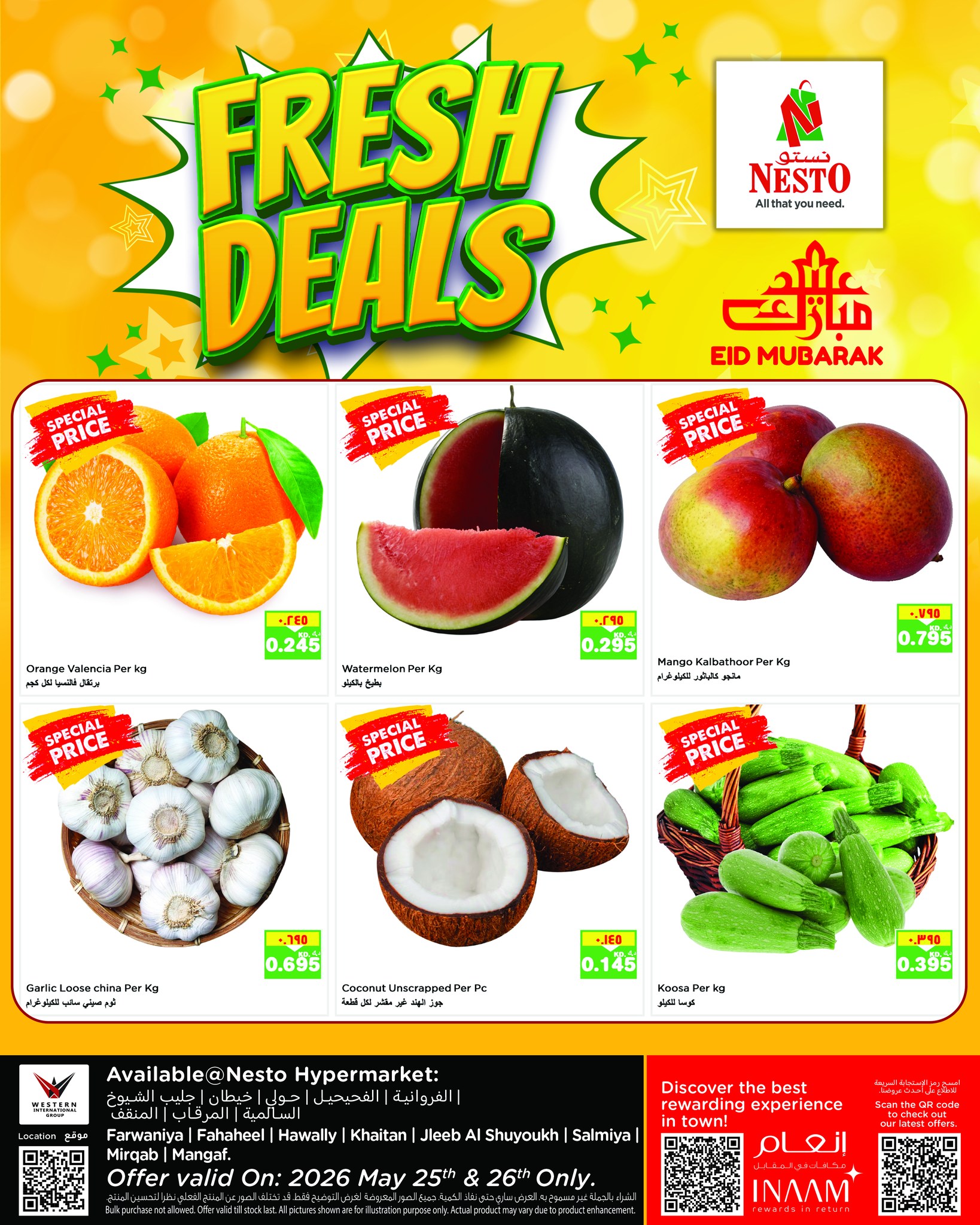 Nesto Hypermarkets Kuwait offers from 25 to 26 May 2026 Fresh Deals - Page 1