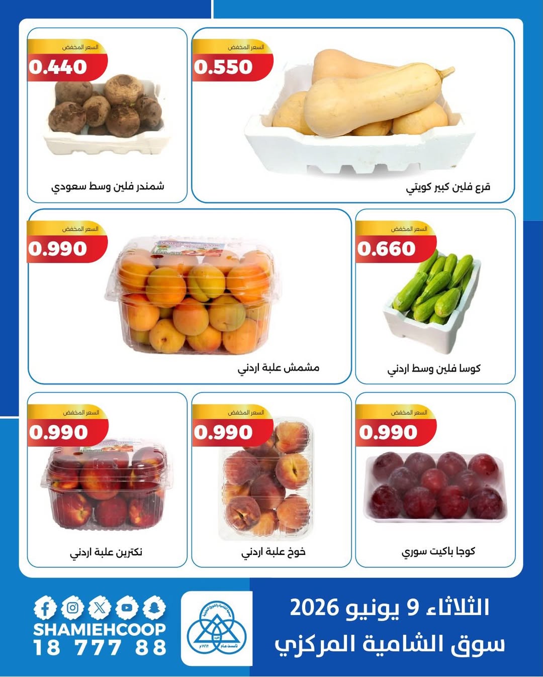 عروض جمعية الشامية والشويخ الثلاثاء ٩ يونيو ٢٠٢٦ عروض الخضروات والفواكه - جمعية الشامية والشويخ - الكويت - 9 يونيو 2026 – 9 يونيو 2026 - صفحة 4