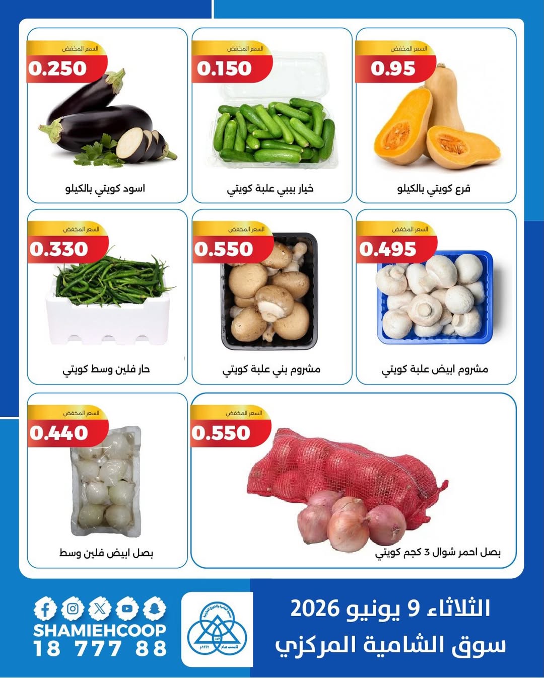 عروض جمعية الشامية والشويخ الثلاثاء ٩ يونيو ٢٠٢٦ عروض الخضروات والفواكه - جمعية الشامية والشويخ - الكويت - 9 يونيو 2026 – 9 يونيو 2026 - صفحة 2