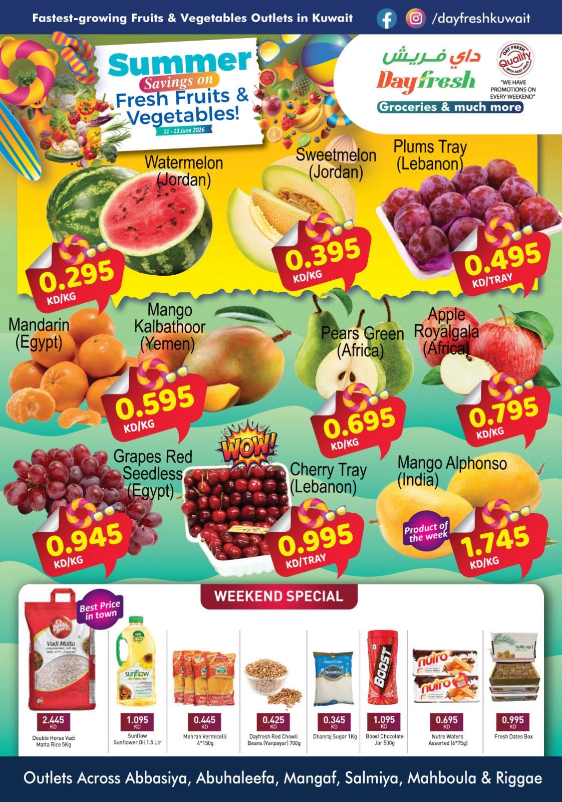 Ofertas de Mercado Day fresh Kuwait de 12 a 18 junio 2026 Ofertas de frutas y verduras - Página 1