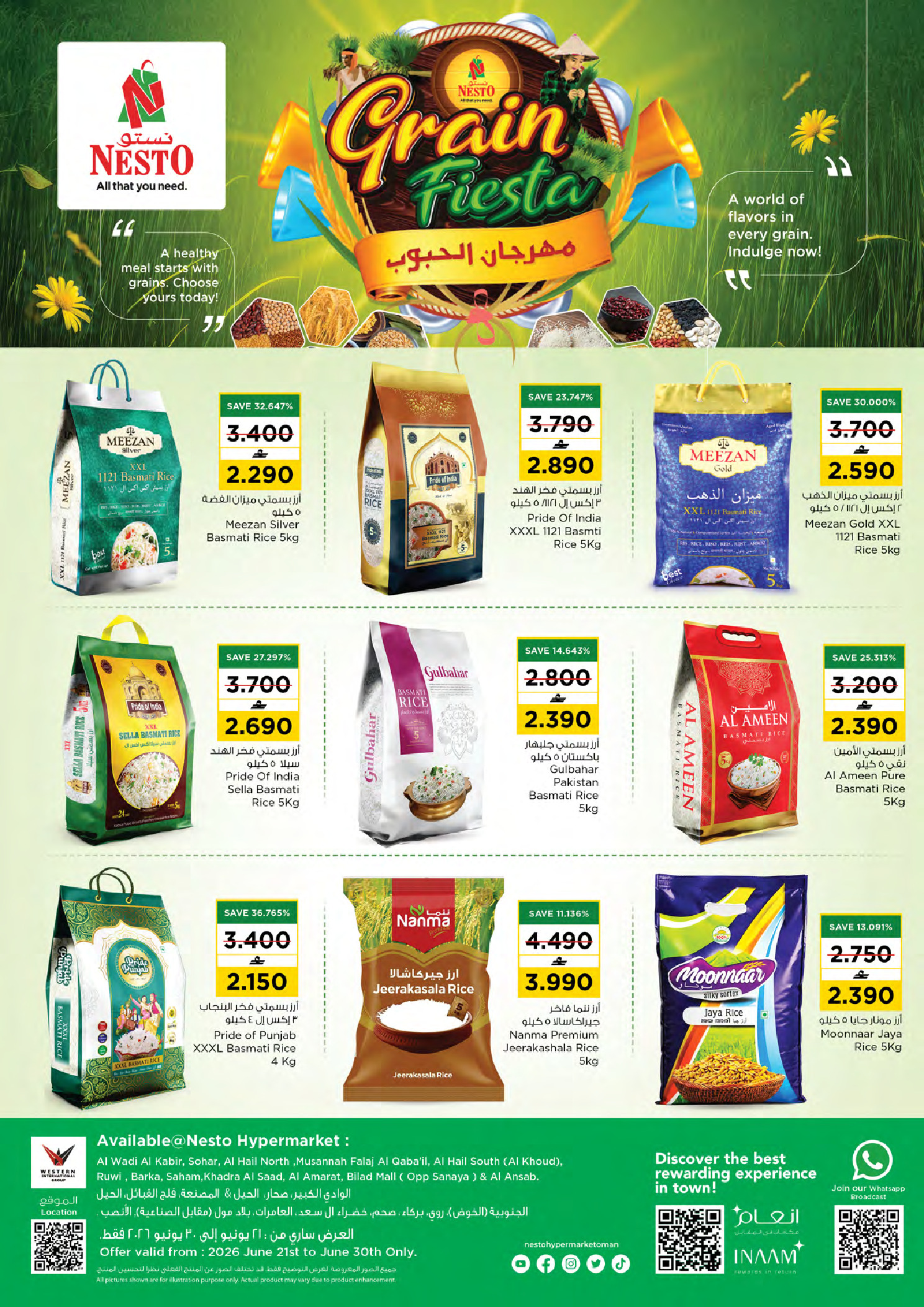 Nesto Hypermarkets Oman offers from 21 to 30 June 2026 Grain festival - Page 1