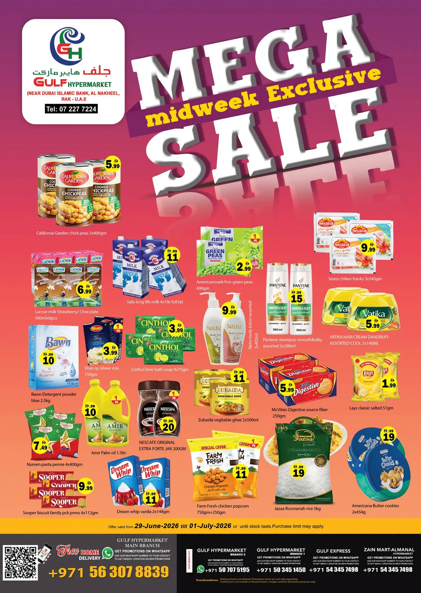 Ofertas de Hipermercado Gulf Emiratos Árabes Unidos de 29 junio a 1 julio 2026 Mega Venta Exclusiva Entre Semanas - Página 1
