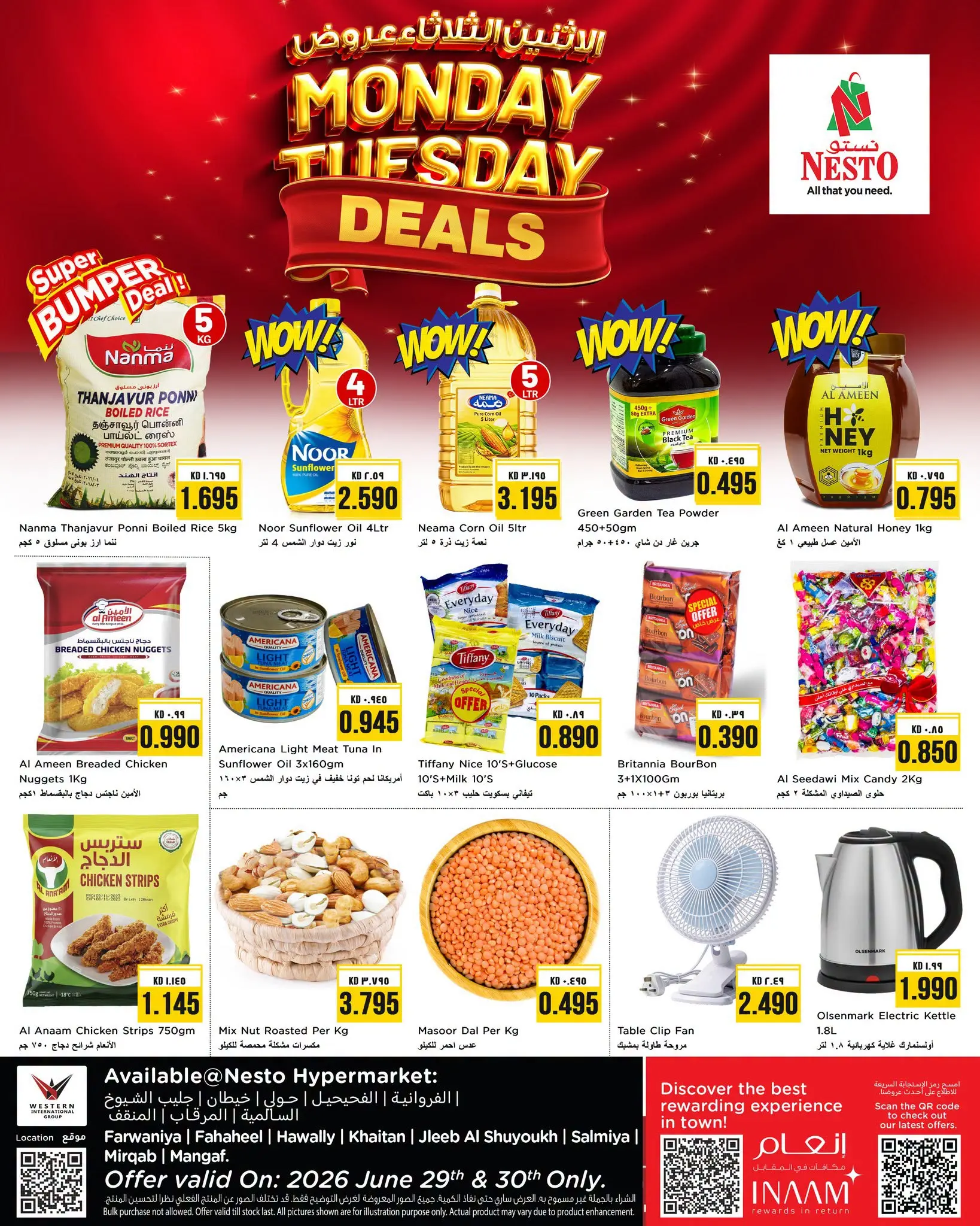 Nesto Hypermarkets Kuwait offers from 29 to 30 June 2026 Monday and Tuesday offers - Page 1