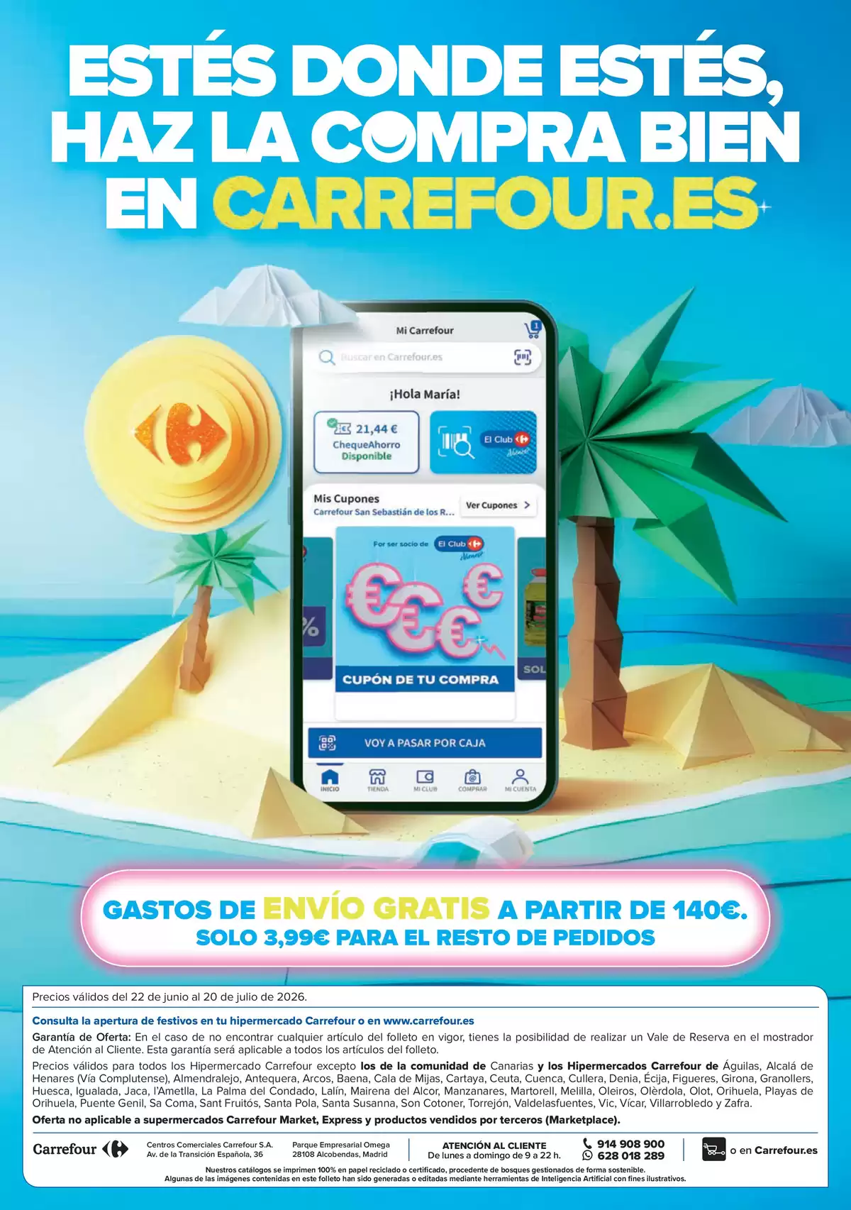 Carrefour Spain offers from 22 June to 20 July 2026 HOLIDAY ENTITLEMENT - Carrefour - Spain - 22 June 2026 – 20 July 2026 - Page 38