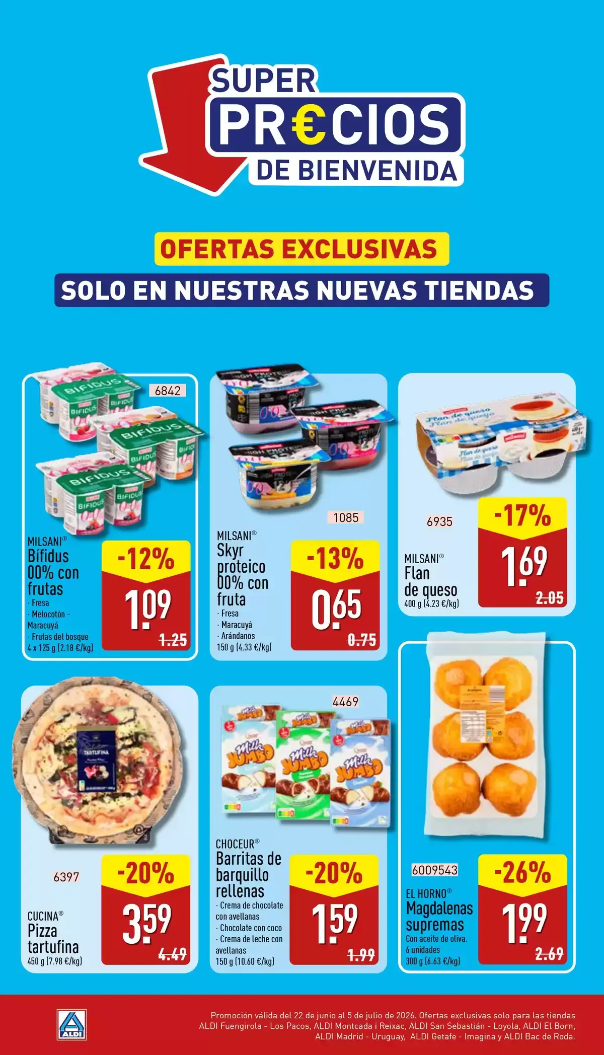 Ofertas de ALDI España de 22 junio a 5 julio 2026 Super Precios de Bienvenida solo en nuestras nuevas tiendas - Página 1
