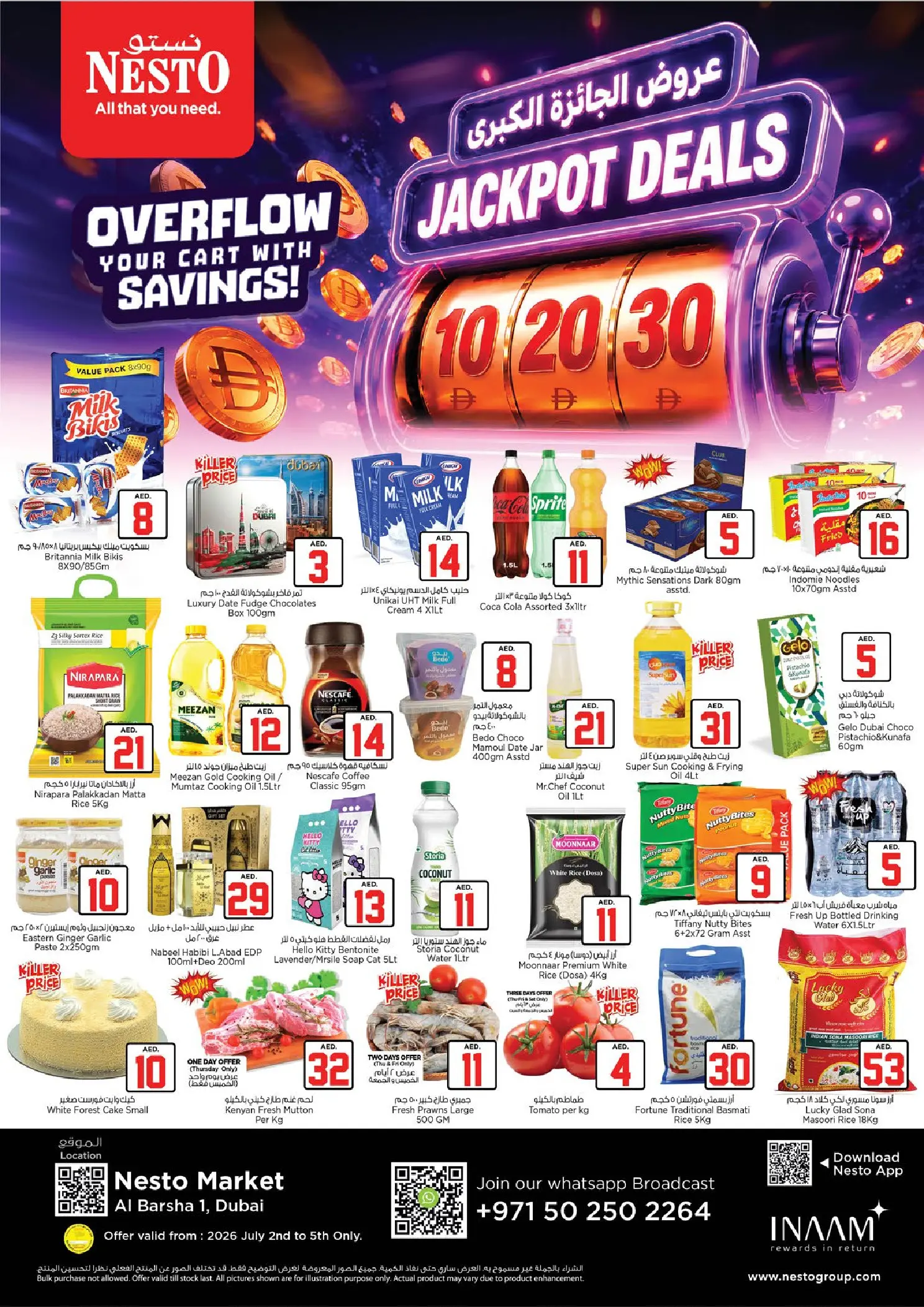 Offres Nesto Al Barsha de 2 à 5 juillet 2026 Offres Jackpot - Page 1
