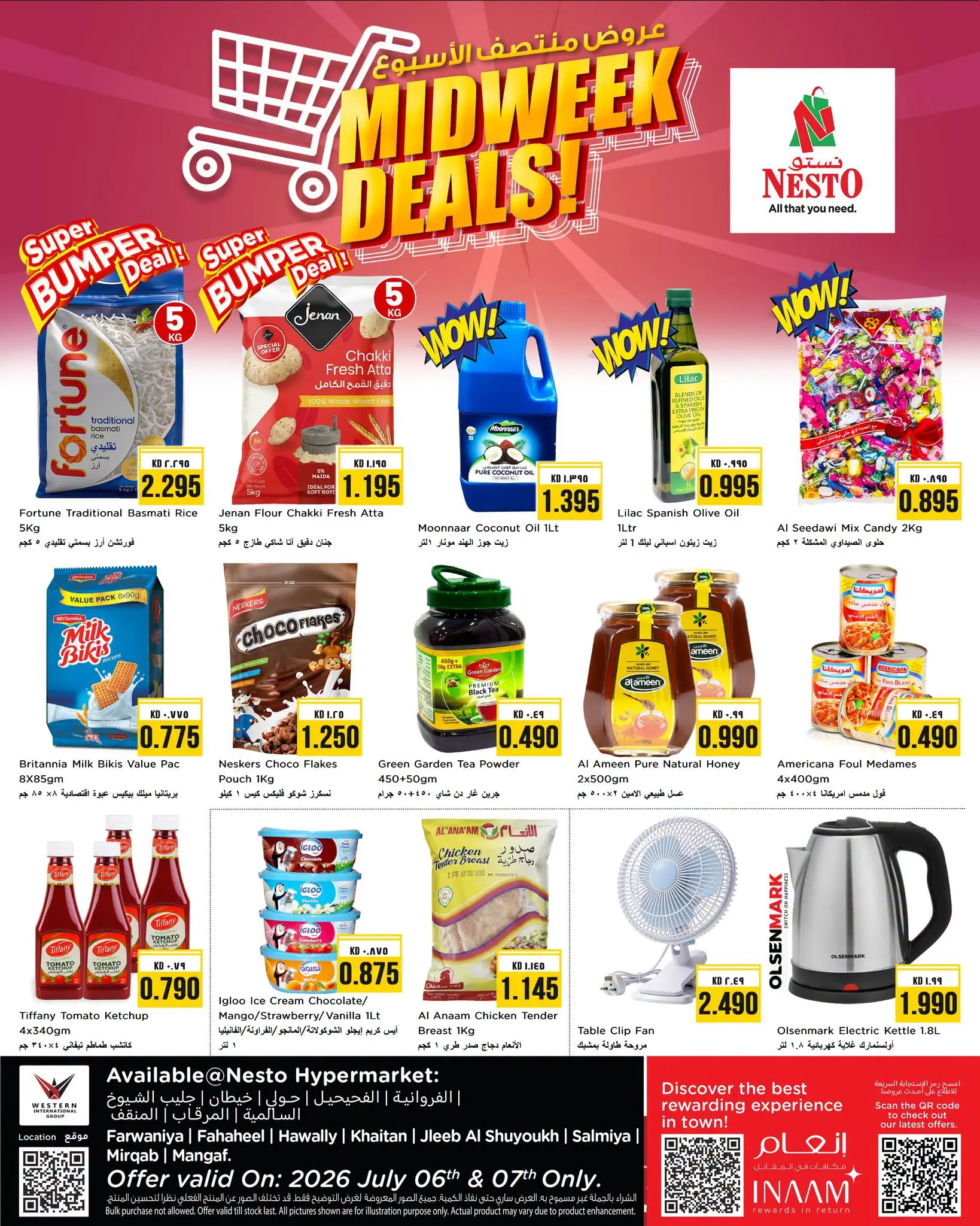 Nesto Hypermarkets Kuwait offers from 6 to 7 July 2026 Midweek Deals - Page 1