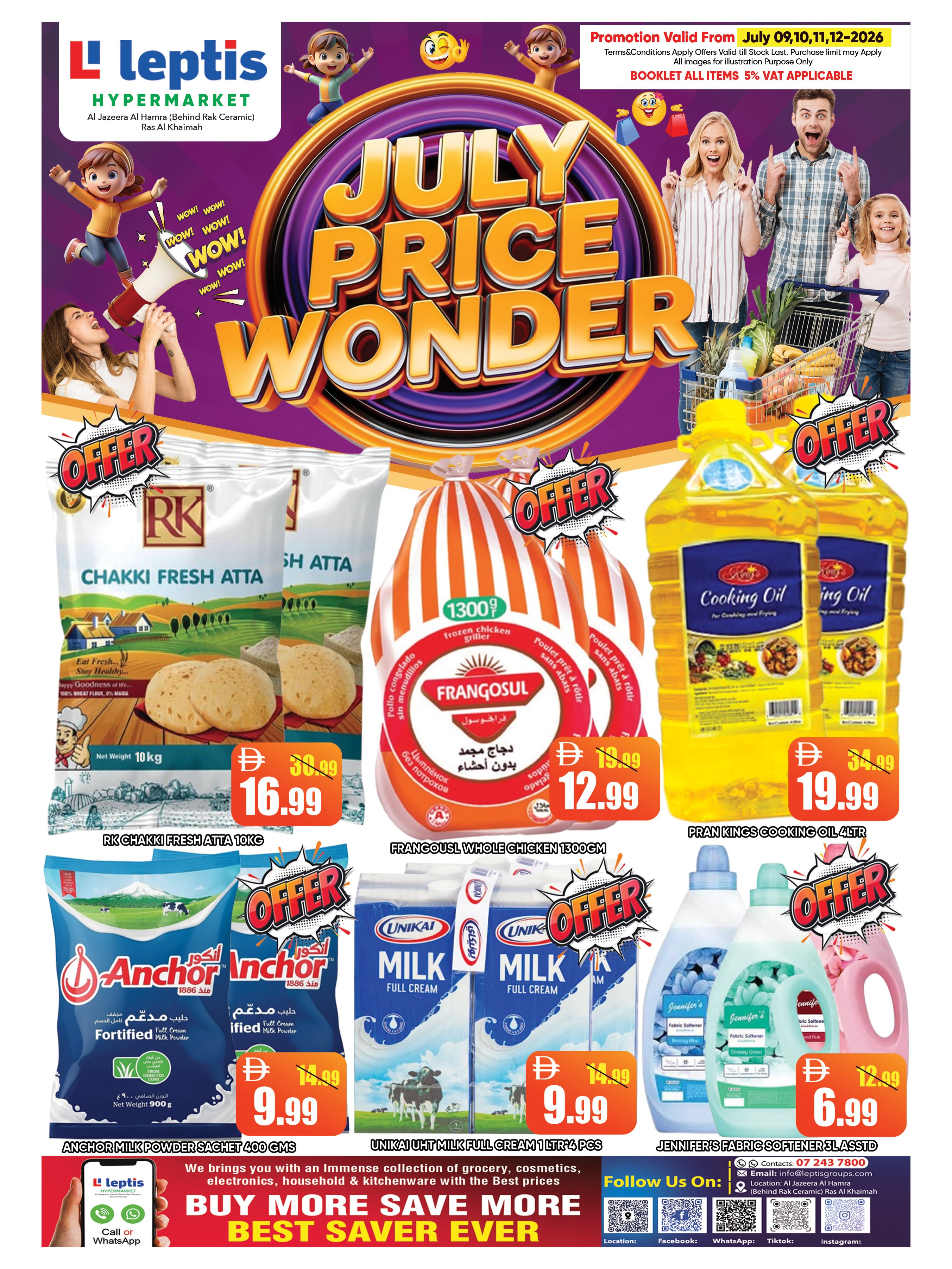 Leptis Hypermarket offers in Ras Al Khaimah from 9 to 12 July 2026 Price Wonders Offers - Page 1