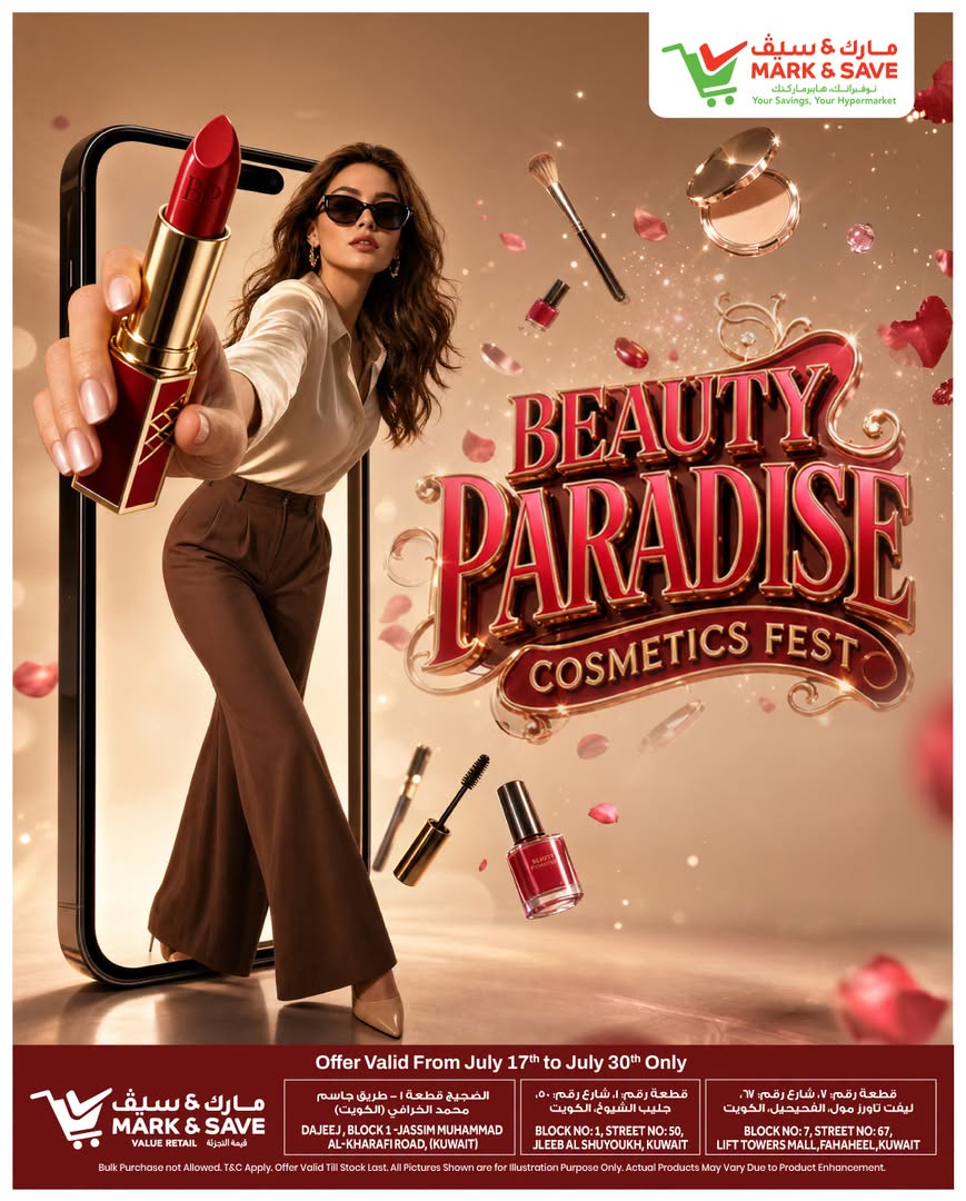 Offres Mark & Save Fahaheel, Jlyb, Aldjyj de 17 à 30 juillet 2026 Beauty Paradise - Page 1