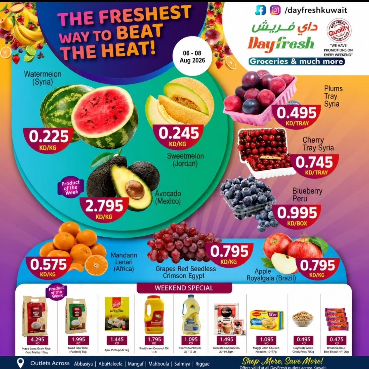 Offres Marché Day fresh Koweït de 6 à 8 août 2026 Offres week-end - Page 1