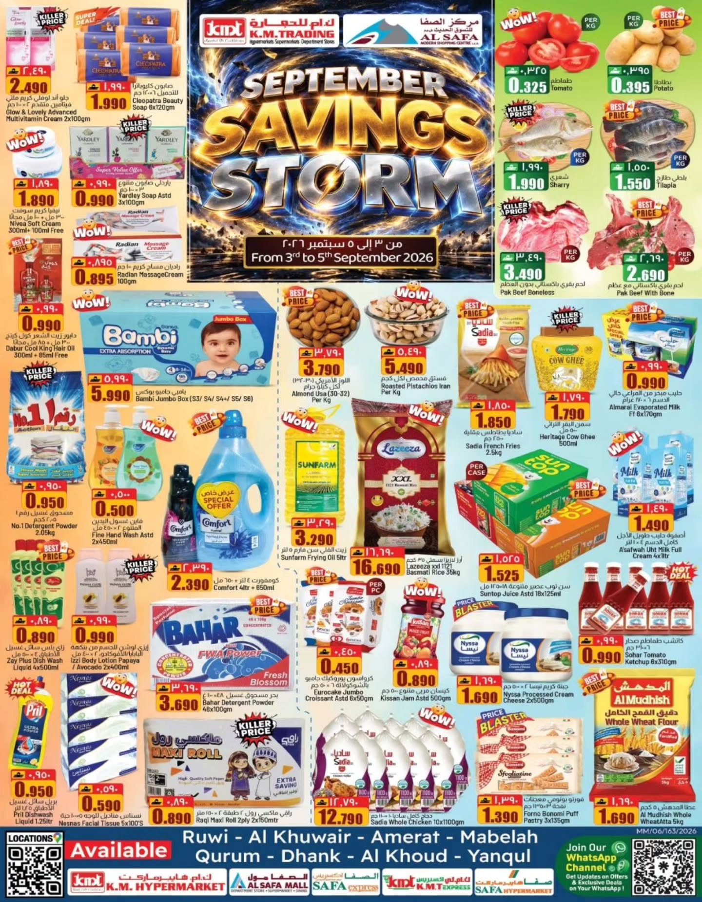 KM trading & Al Safa Oman offers from 3 to 5 September 2026 Savings Storm Offers - Page 1