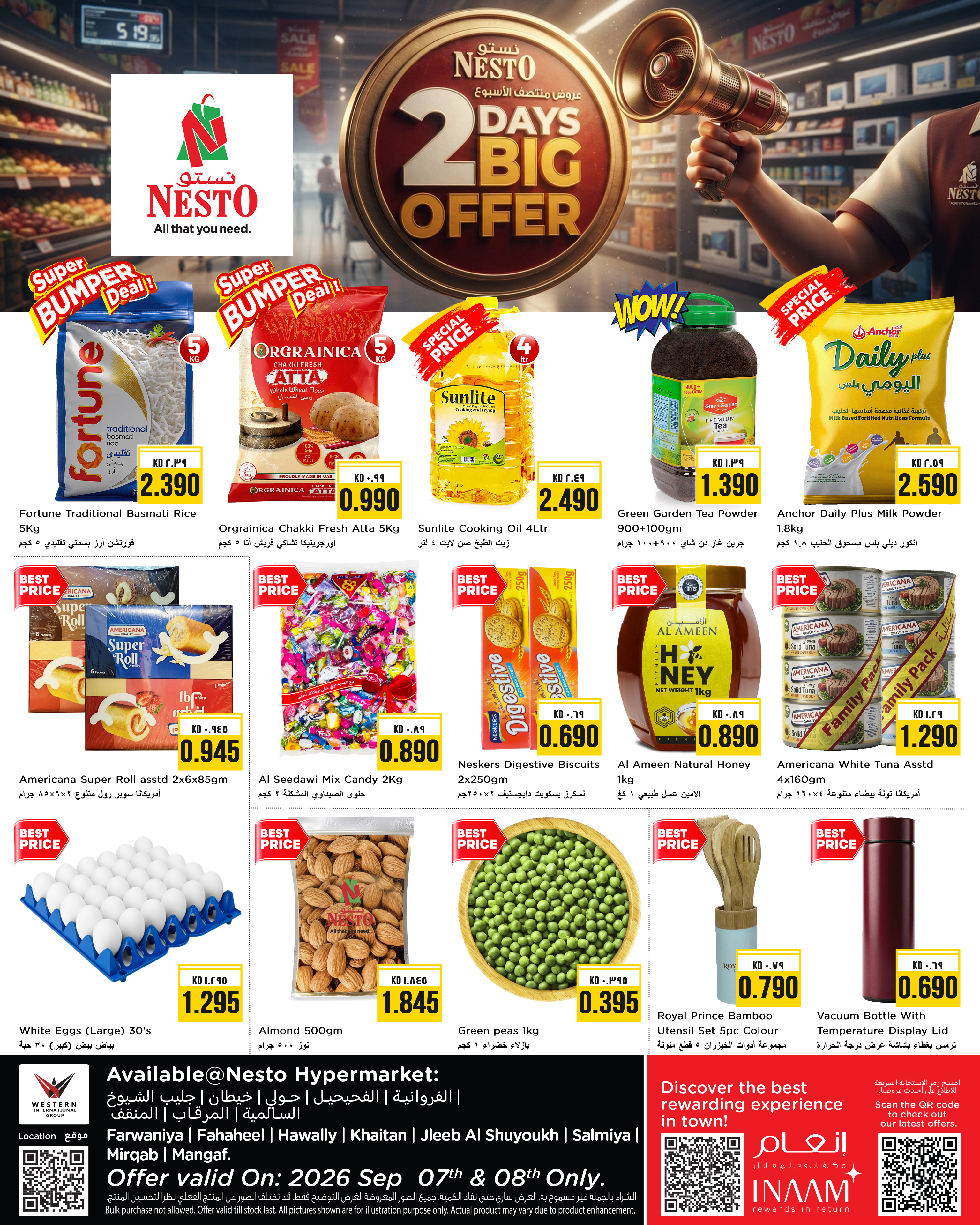 Nesto Hypermarkets Kuwait offers from 7 to 8 September 2026 2Days Big Offers - Page 1